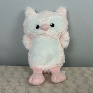 2019 Animal Adventure Pink White Owl Plush Stuffed Animal Toy Lovey